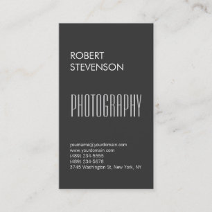 Carte de visite à la mode contemporain gris