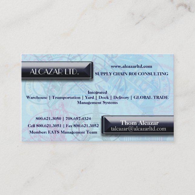 Carte de visite à la mode d'arrière - plan de (Devant)