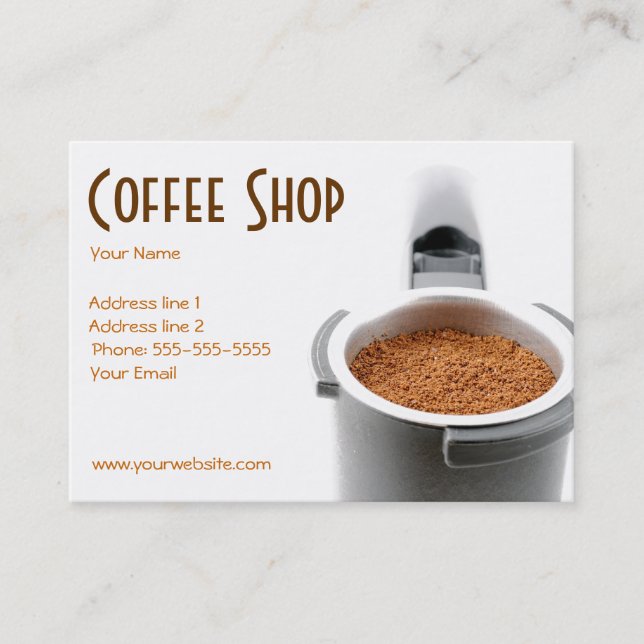 Carte de visite à la mode de café-restaurant (Devant)