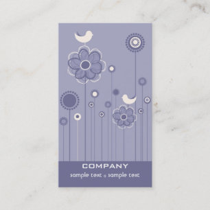 Carte de visite à la mode de conception florale
