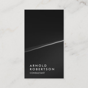 Carte de visite à la mode gris noir élégant de