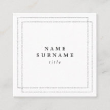 Carte de visite à la mode minimaliste de carré