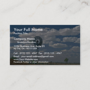 Carte De Visite À l'intérieur moulin à vent, Australie du sud