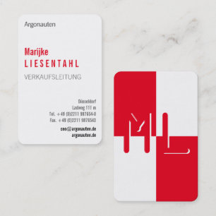 Carte de visite à monogramme en portrait