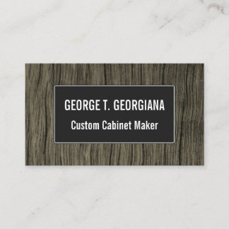 Carte de visite à motif bois rustique faux