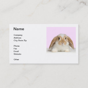 Carte de visite à oreilles de lapin de Lop