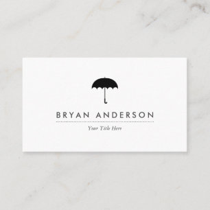 Carte de visite à parapluie noir