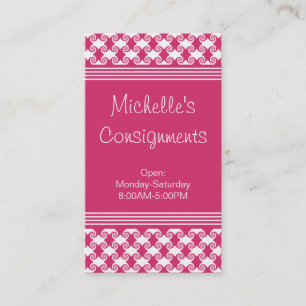 Carte de visite à perles raffinées, Magenta