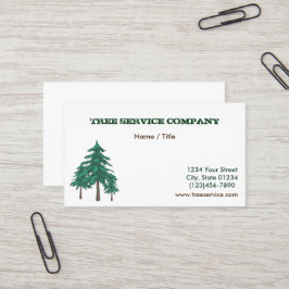 Carte de visite à simple face de service d'arbre