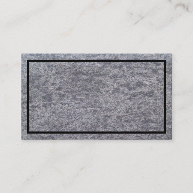 Carte de visite à texture de marbre gris (Devant)