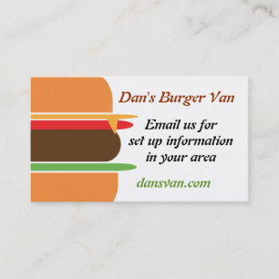 Carte de visite à thème Cheeseburger