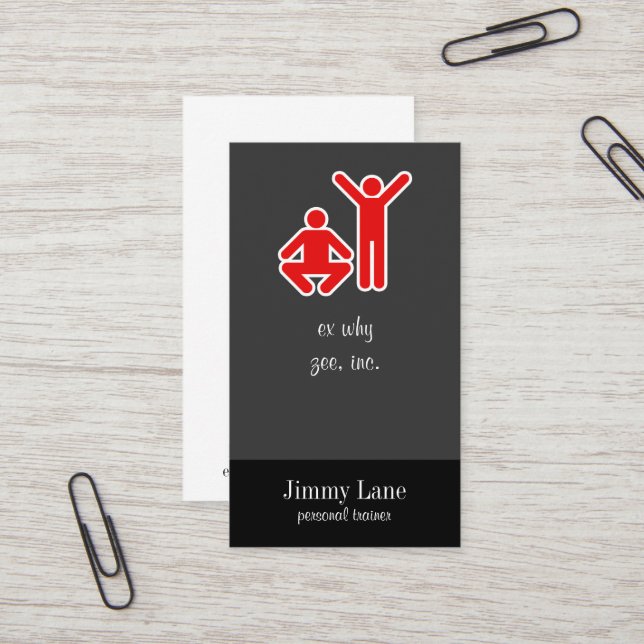 Carte De Visite À travers (Devant/Arrière en situation)