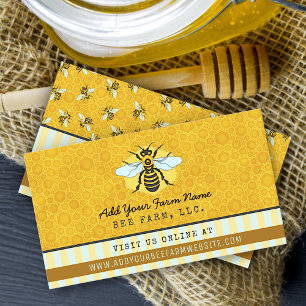 Carte De Visite Abeille Abeille Apiariste abeilles Honeycomb