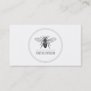 Carte De Visite Abeille Apiaire Simple Dans L'Abetière Ronde Cercl
