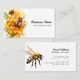 Carte De Visite Abeille Apiariste Abee Farm Abeilles de miel