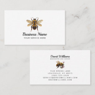 Carte De Visite Abeille Apiariste Abee Farm Abeilles de miel