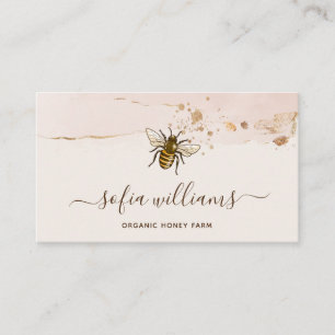 Carte De Visite Abeille Apiariste Ferme d'abeilles Honeycomb Bu