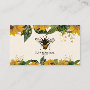Carte De Visite Abeille Apiariste Ferme d'abeilles Honeycomb Bu