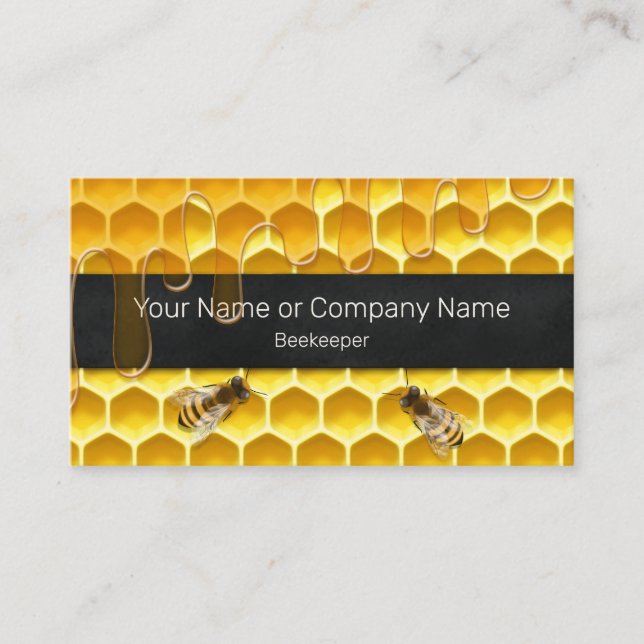 Carte De Visite Abeille de miel et abeilles apicoles Apiculture (Devant)