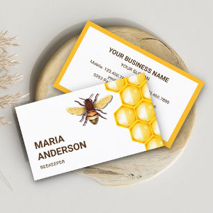 Carte De Visite Abeille de miel jaune Beehive Miel Abeille de miel