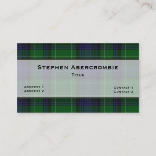 Carte De Visite Abercrombie Tartan Plaid personnalisé