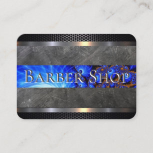 Carte De Visite Abrégé sur bleu de salon de coiffure