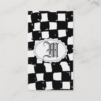 Carte De Visite Abrégé sur noir et blanc contrôleur