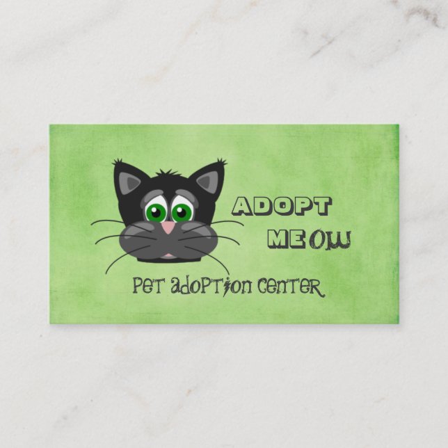 Carte De Visite Abri du centre d'adoption pour animaux de compagni (Devant)