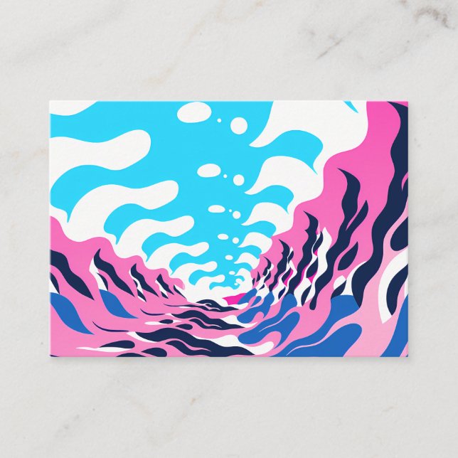 Carte De Visite Abstract Dream Wave – Vibrant Surreal Flow (Devant)