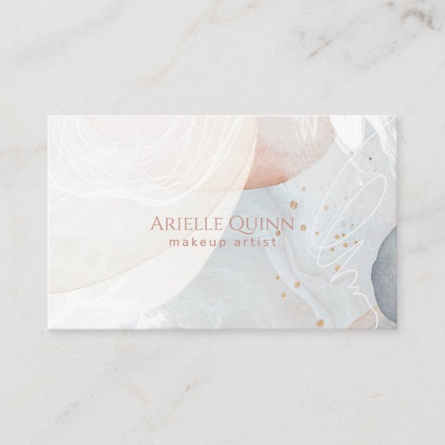 Carte De Visite Abstrait Aquarelle moderne Formes Textures Terre (Devant)