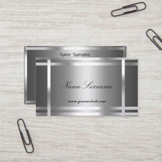 Carte de visite Abstrait Argent
