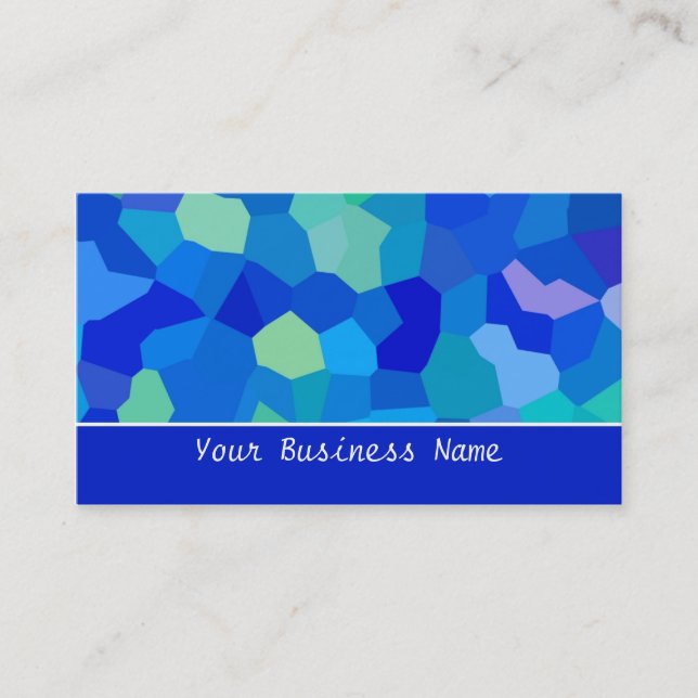 Carte de visite Abstrait bleu, vert (Devant)