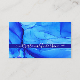 Carte De Visite Abstrait Blue Indigo personnalisé unique