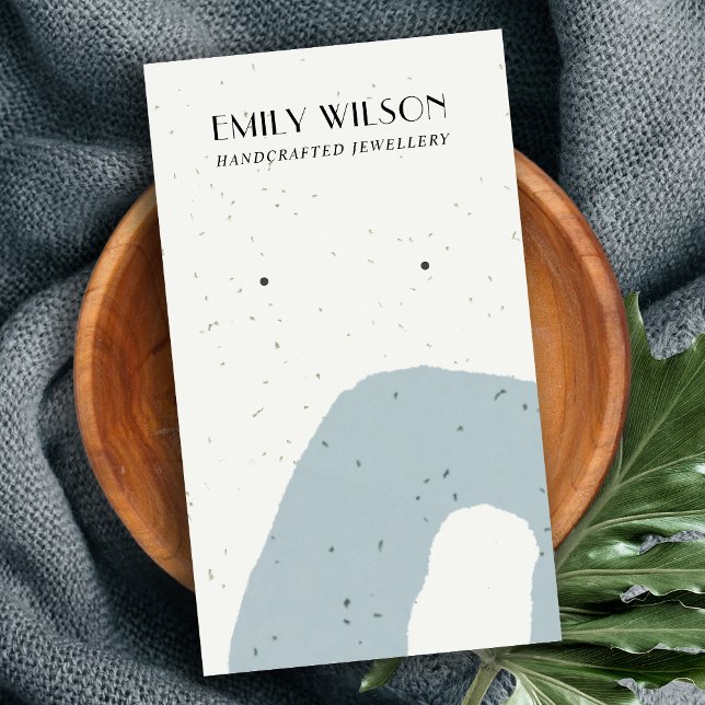 CARTE DE VISITE ABSTRAIT CÉRAMIQUE BLEU GRIS ÉTUDIANT AFFICHAGE (Créateur téléchargé)