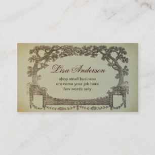 carte de visite abstrait de cru avec des arbres