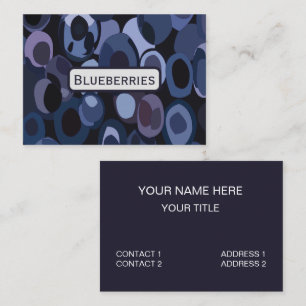 Carte De Visite Abstrait Fruit de bleuet moderne nutritionniste