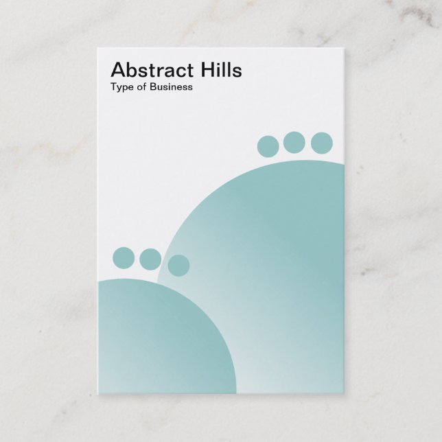Carte De Visite Abstrait Hills - Bleu clair Vert (Devant)