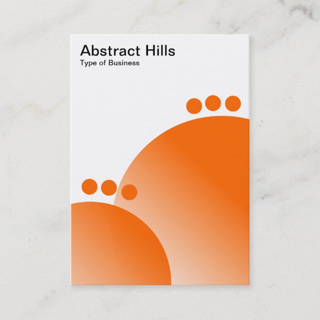 Carte De Visite Abstrait Hills - Orange (Devant)