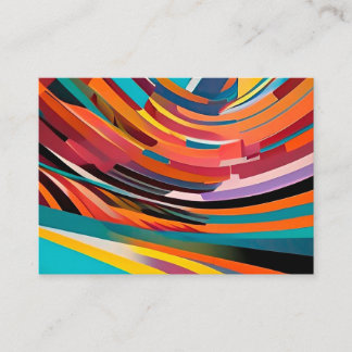 Carte De Visite Abstrait moderne coloré brillant Motif audacieux A