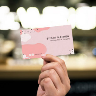 Carte de visite Abstrait moderne élégant rose de l