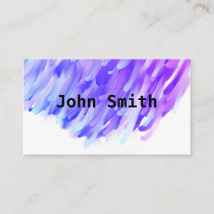 Carte De Visite abstrait moderne trait de peinture violet concepti
