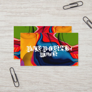 Carte De Visite Abstrait moderne vibrant coloré vivant joyeux