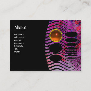 Carte De Visite ABSTRAIT MONOGRAM de la TECHNO orange