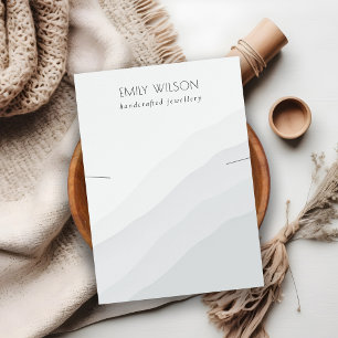 Carte De Visite Abstrait noir blanc Waves Collier