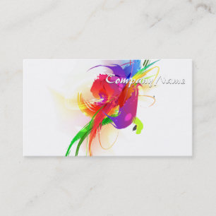 Carte De Visite Abstrait Rainbow Lorikeet Morning Paint Splateaux
