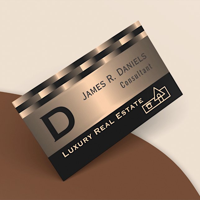 Carte De Visite Abstrait Red Copper Luxury Metallic Art Motif (Créateur téléchargé)