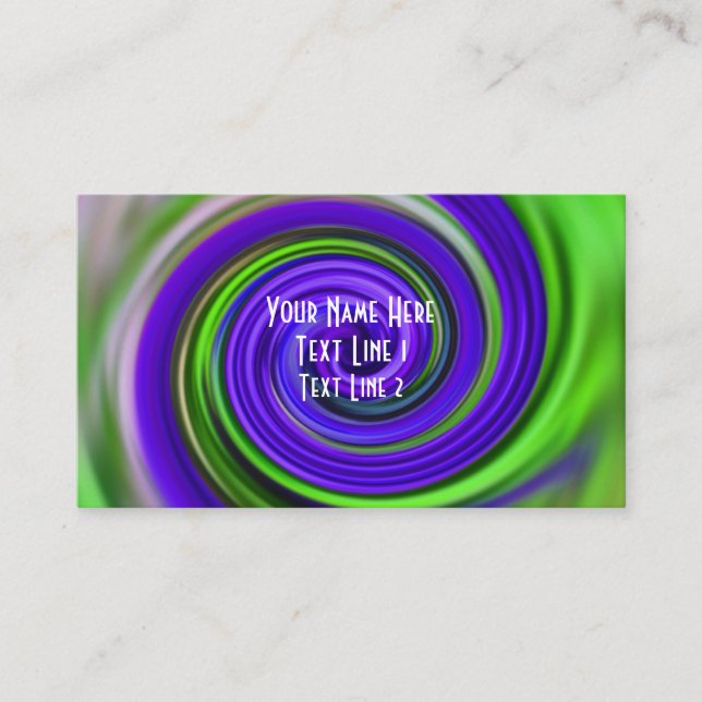 Carte de visite Abstrait Red Yellow Swirls (Devant)