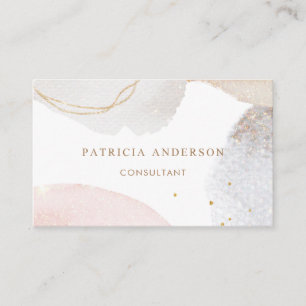 Carte de visite abstrait rose vif moderne