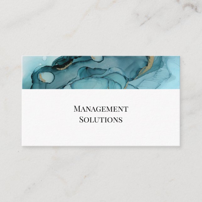 Carte de visite Abstrait turquoise (Devant)