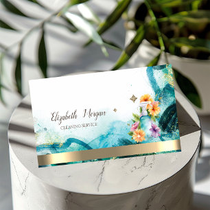 Carte de visite abstraite avec flacon de spray flo